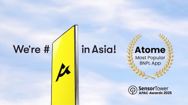 Atome คว้ารางวัลแอปช้อปก่อนจ่ายทีหลัง (BNPL) ยอดนิยมอันดับ 1 จากงาน Sensor Tower APAC Awards 2025